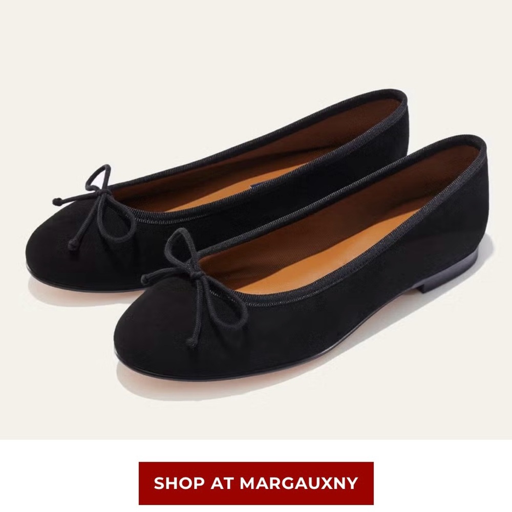 Margaux Classic Black Suede Flats